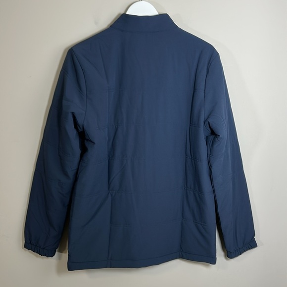 TravisMathew Interlude Puffer Golf Jacket Mens Navy Blue Full Zip Stretch M NEW - Picture 8 of 16